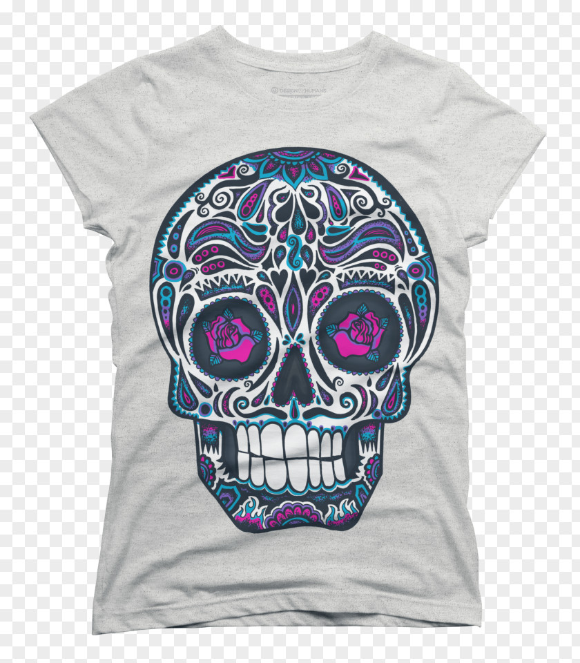 Calavera Skull T-shirt Day Of The Dead Sleeve PNG