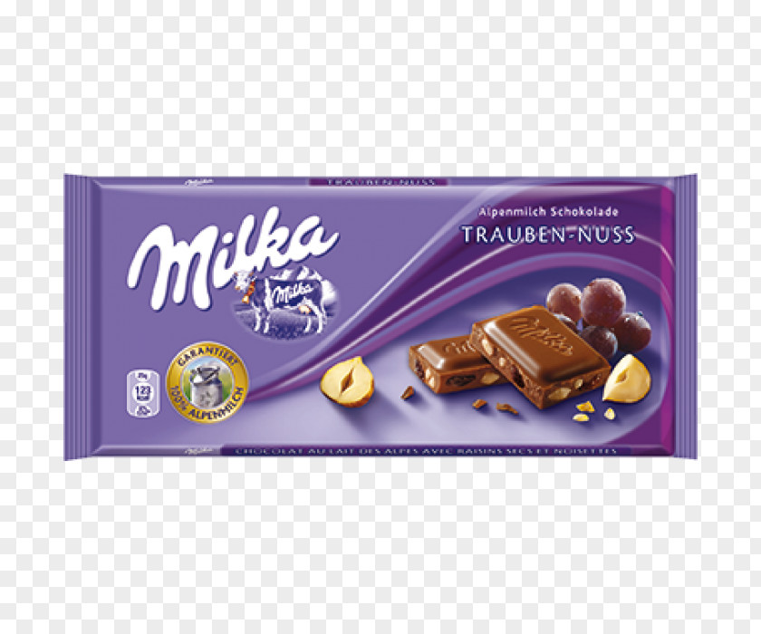 Milk Chocolate Bar Milka Chocolate-covered Raisin Cream PNG