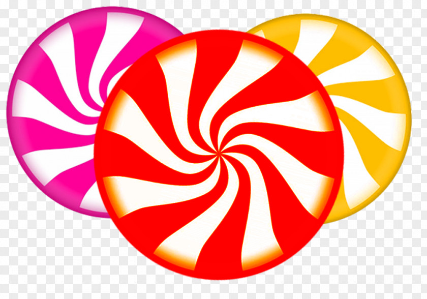Circular Swirling Candy Lollipop Cane Clip Art PNG