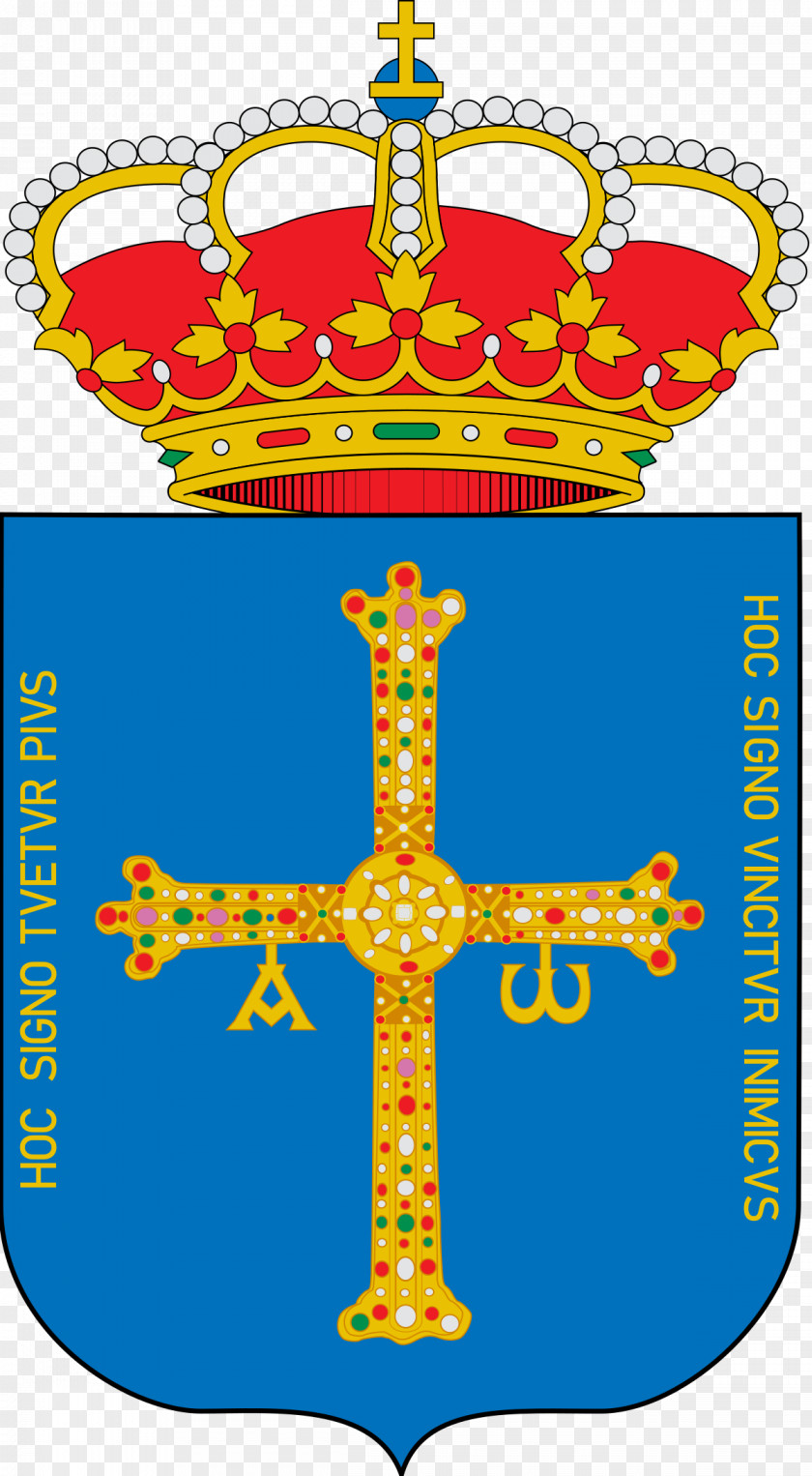 Oviedo Bañugues Escutcheon Victory Cross Coat Of Arms Asturias PNG