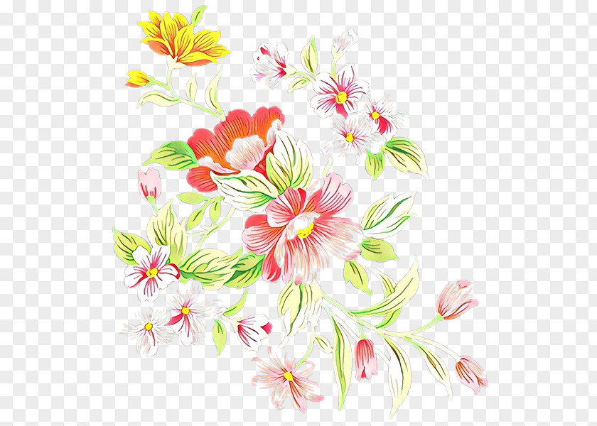 Bouquet Pedicel Water Paint Flowers PNG