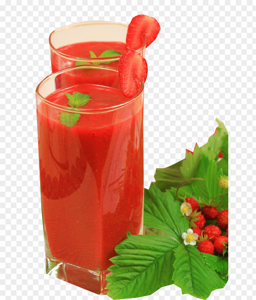 Fresh Strawberry Juice Smoothie Health Shake Drink PNG