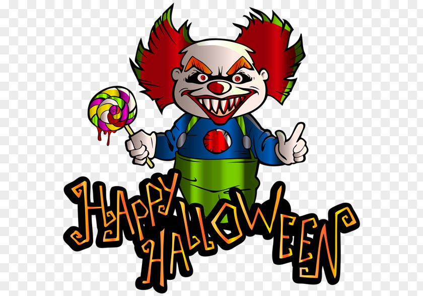 Happy Halloween Clown Clip Art PNG