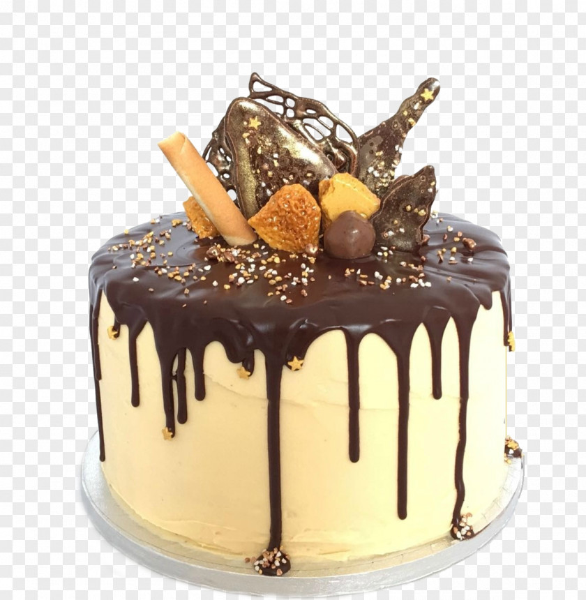 Chocolate Cake Torte Dripping Truffle Caramel PNG