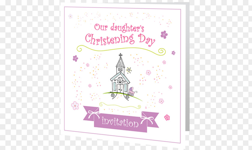 Christening Invitation Greeting & Note Cards Pink M Character Font PNG