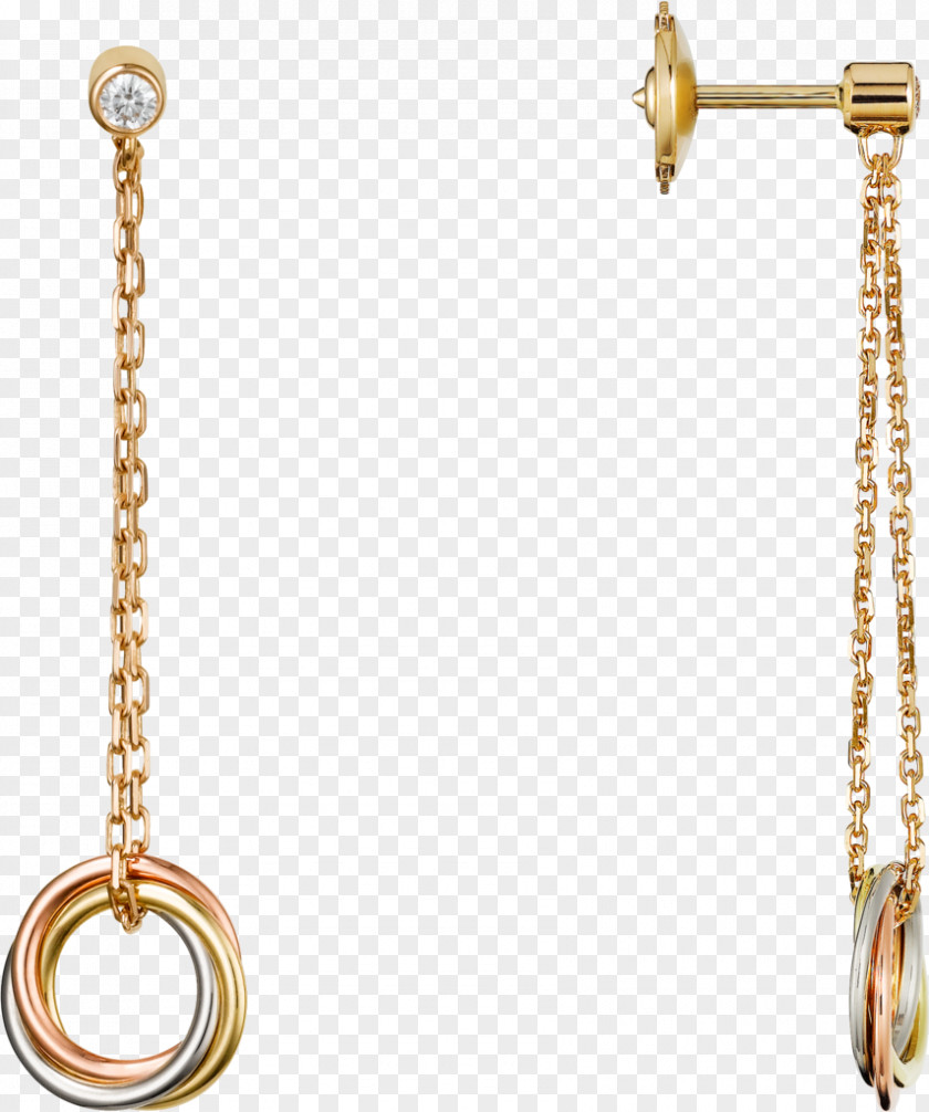 Diamond Earring Cartier Charms & Pendants Colored Gold PNG