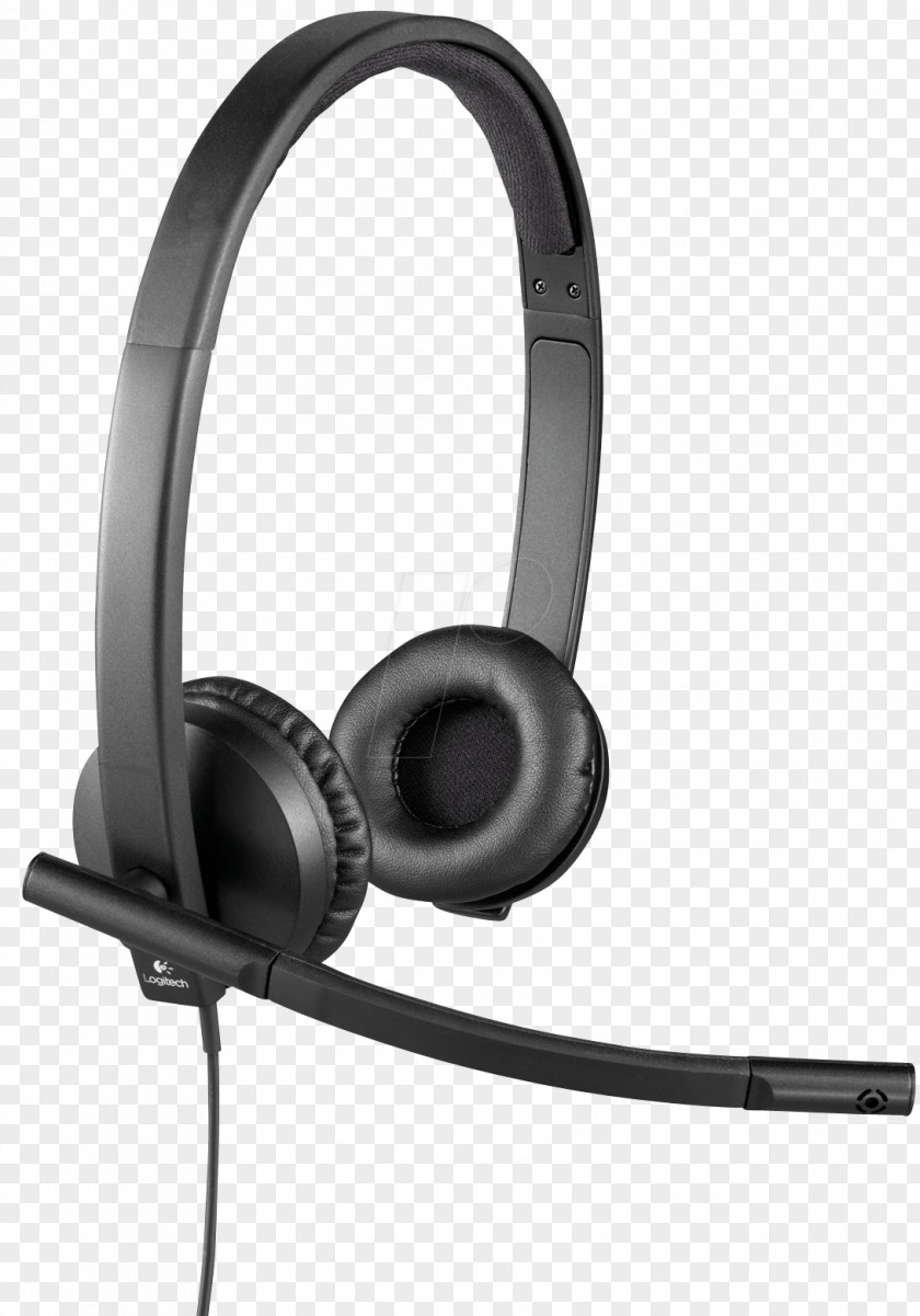 Stereo Logitech H570e Microphone Headphones Headset PNG