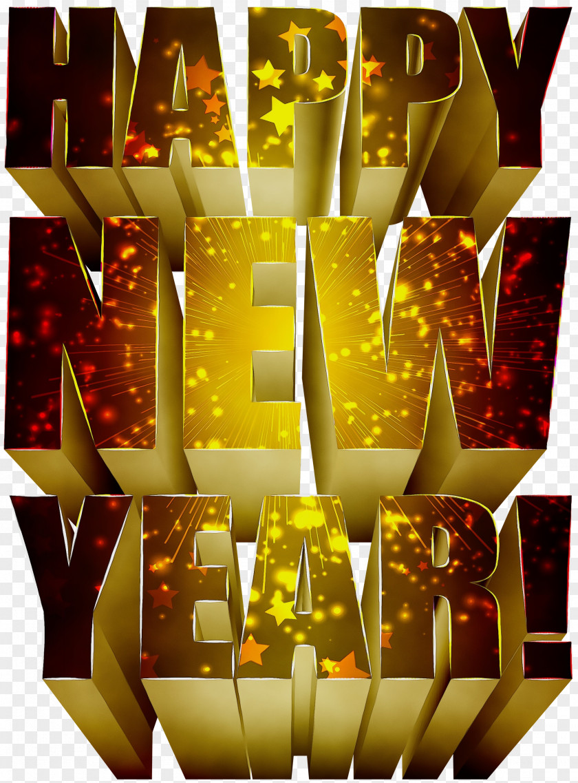 Animation Yellow New Years Eve Background PNG
