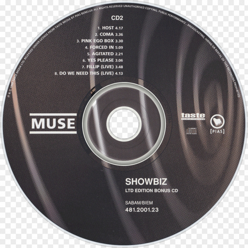 Showbiz Compact Disc Phonograph Record Muse PNG