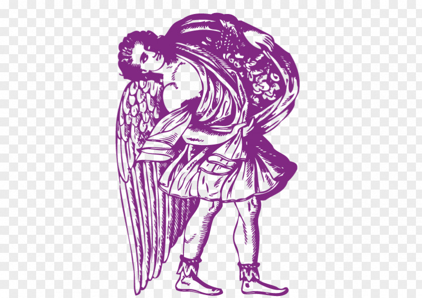 Vector Purple Angel Angels Sculpture Euclidean PNG