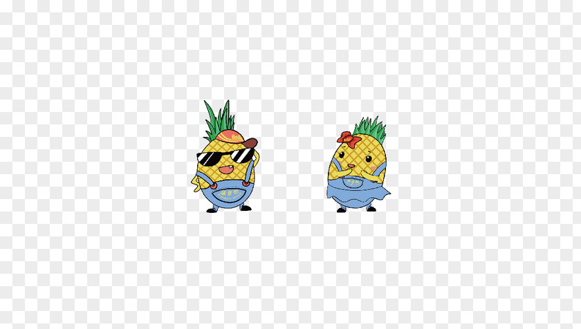 Cartoon Pineapple Tropical Fruit Computer File PNG