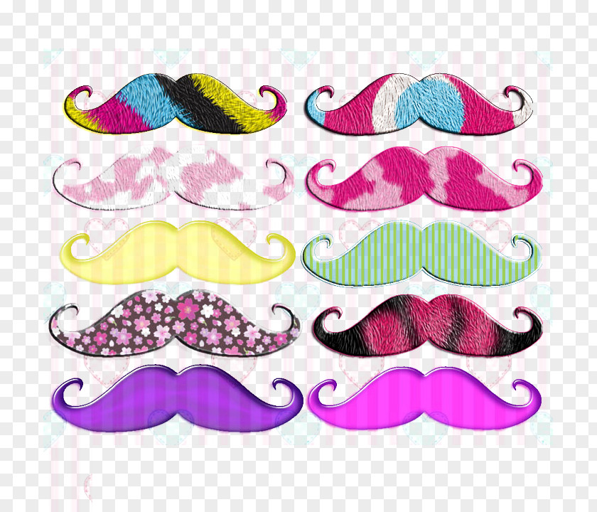 Multicolored Beard To Pull Material Free Moustache Movember Color PNG