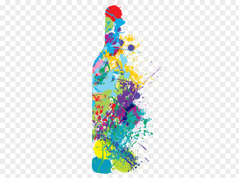 Vector Colorful Bottle Red Wine Champagne PNG