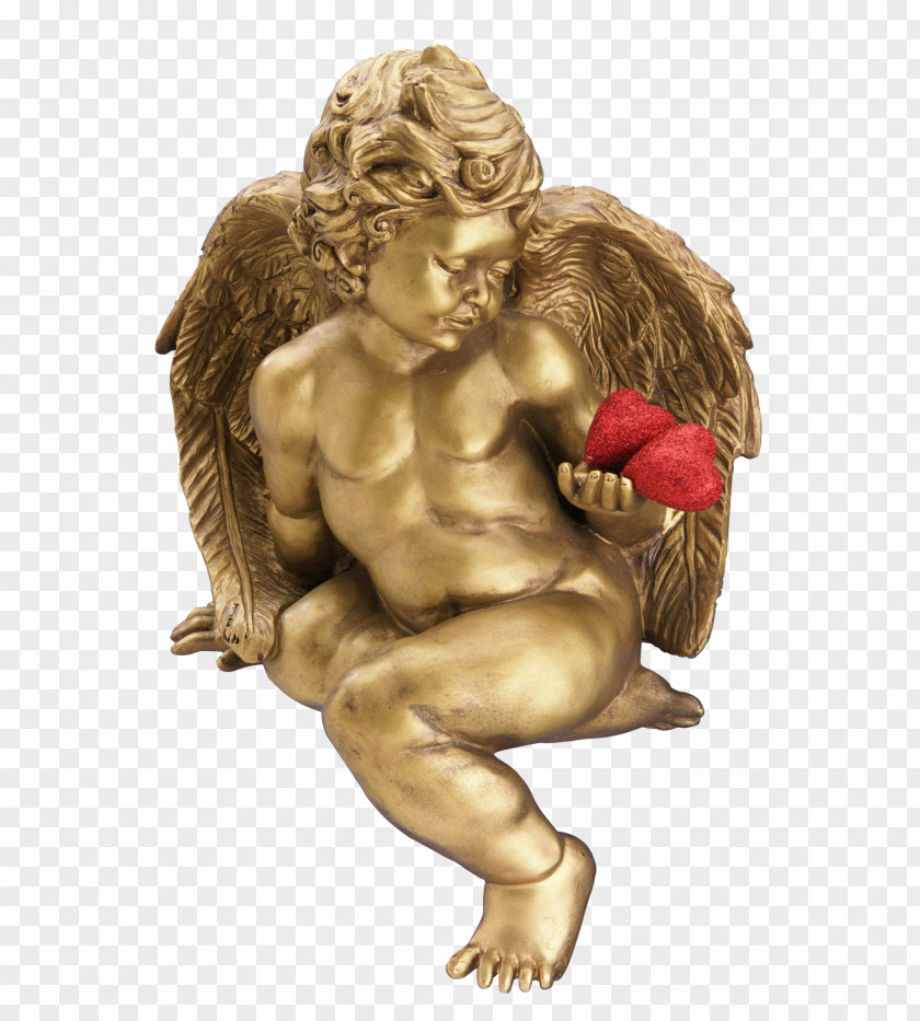 Cupid Statue Creative Golden Buddha PNG