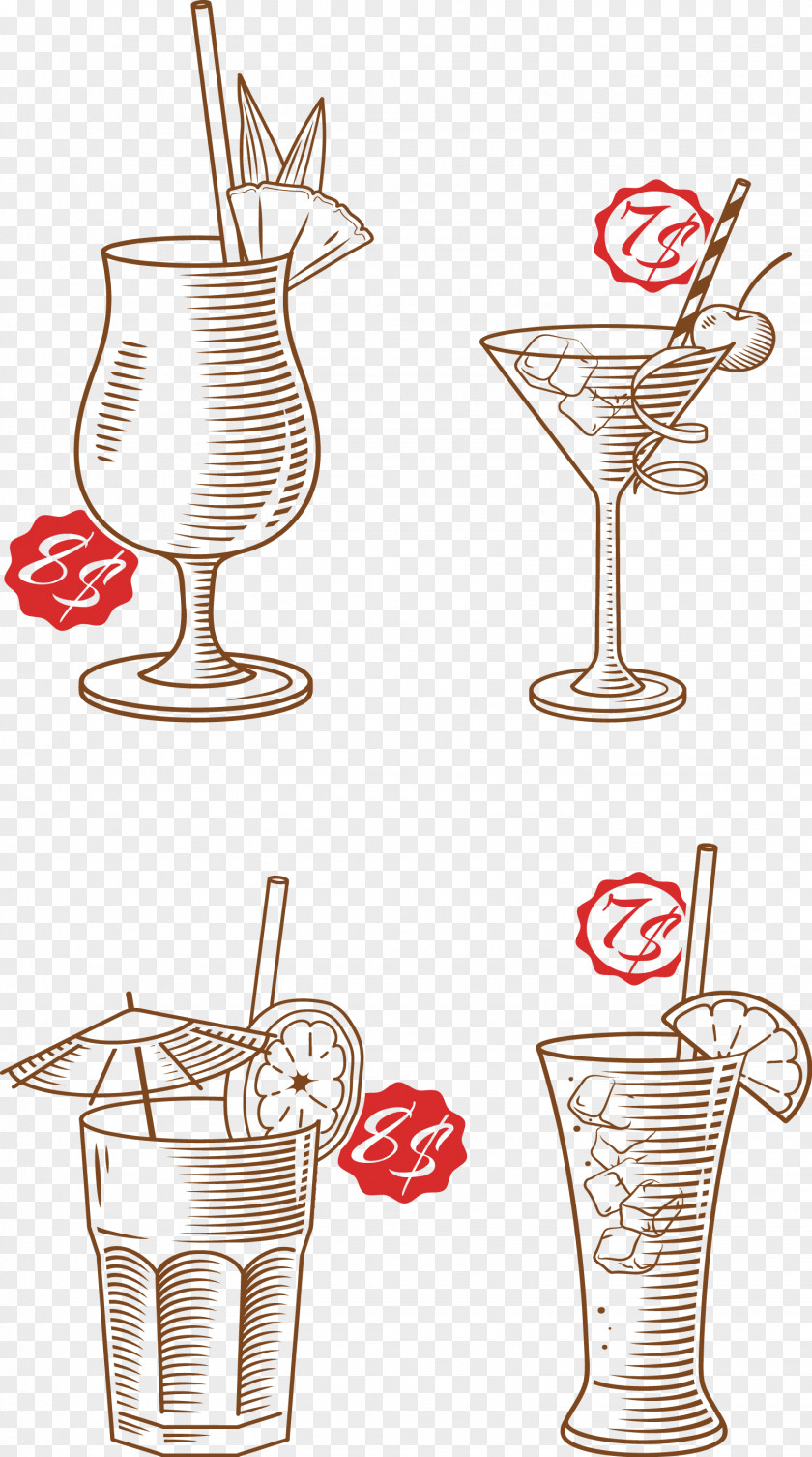 Hand-painted Cocktail Icon PNG