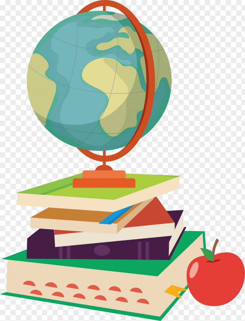 A Terrestrial Globe In Book Student Clip Art PNG