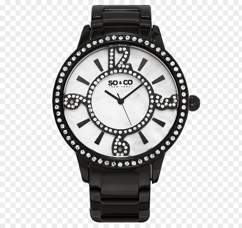 Black Lacquer Arabic Numerals Free Download Analog Watch Quartz Clock Bracelet PNG