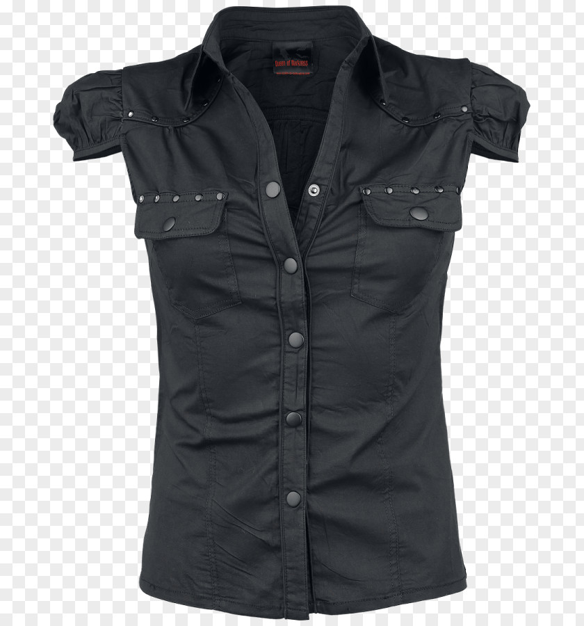 Blouse Black M PNG