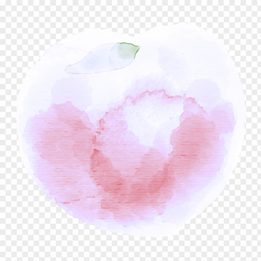 Cloud Heart Pink Watercolor Paint PNG