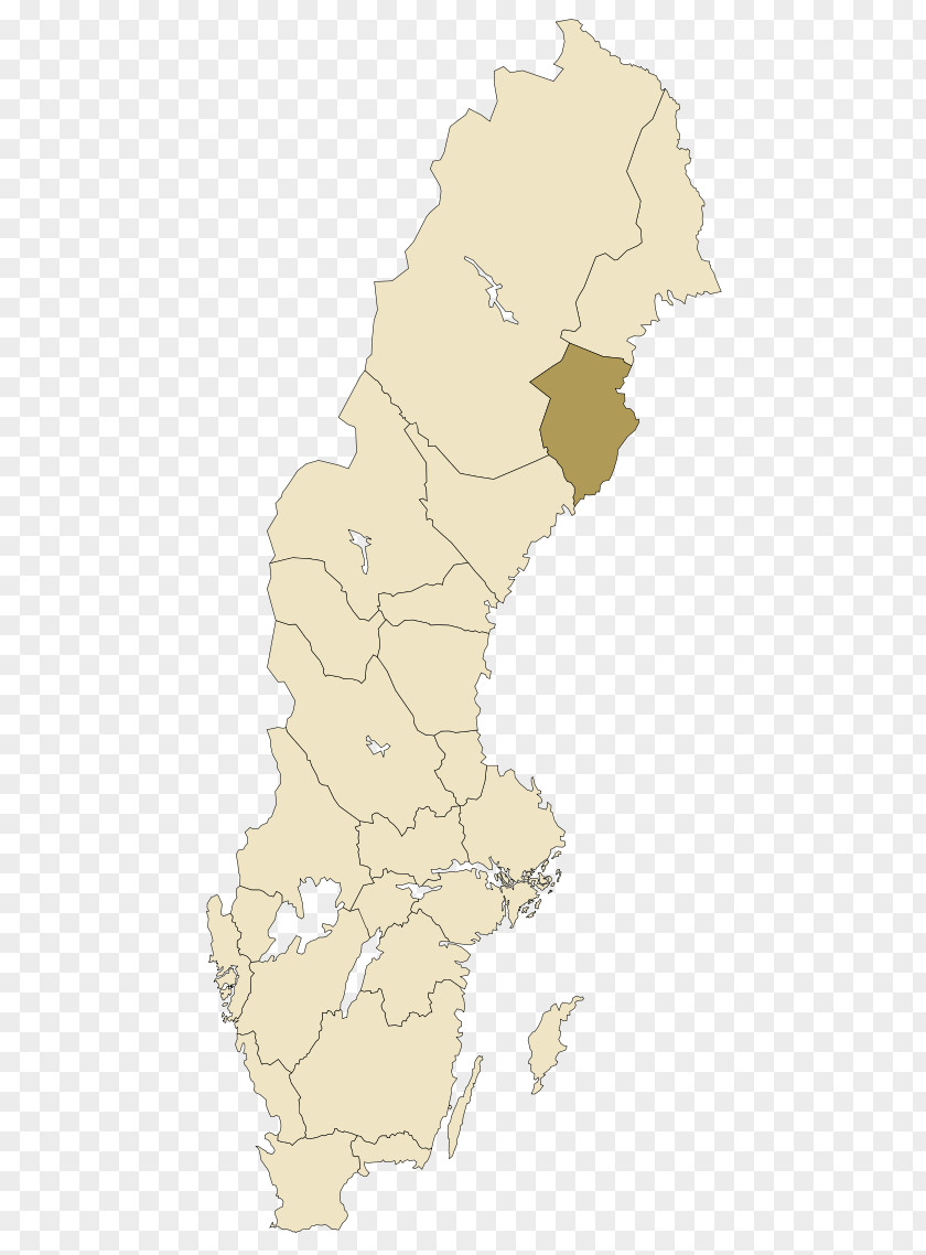 Map Norrland Västerbotten County Hälsingland Härjedalen Gästrikland PNG