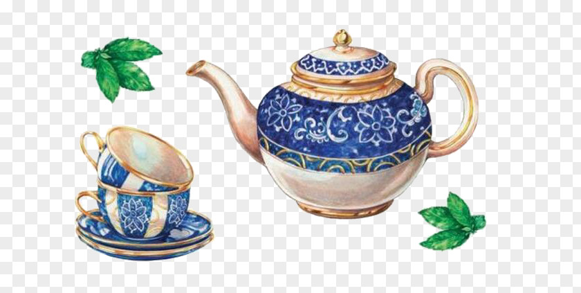 Tea Cup Teapot Coffee Teacup Decoupage PNG