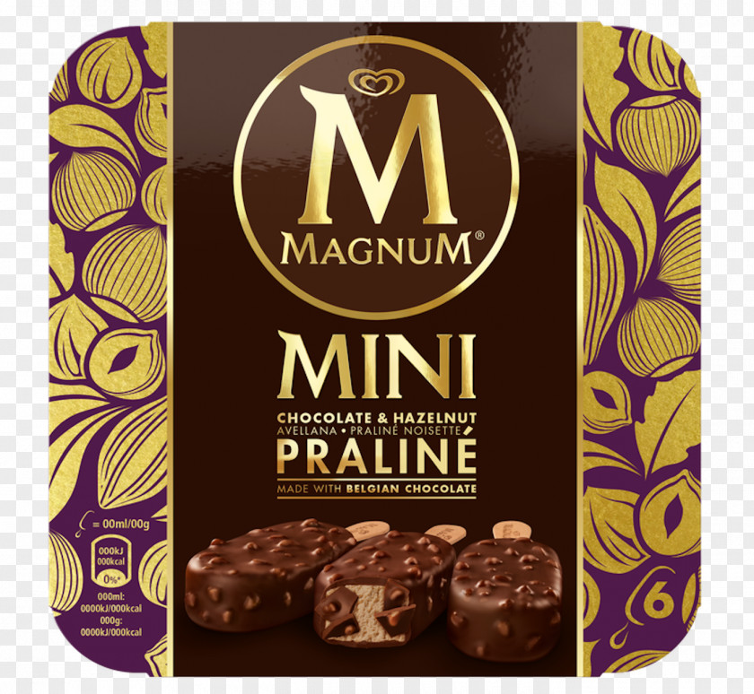 Ice Cream Praline Bonbon Magnum Hazelnut PNG