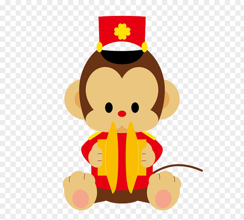 Cartoon Monkey Illustration PNG