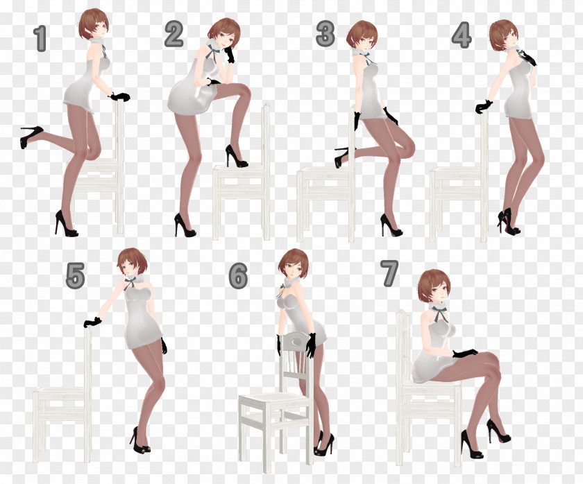 Poses Chair Sitting DeviantArt Table Asento PNG