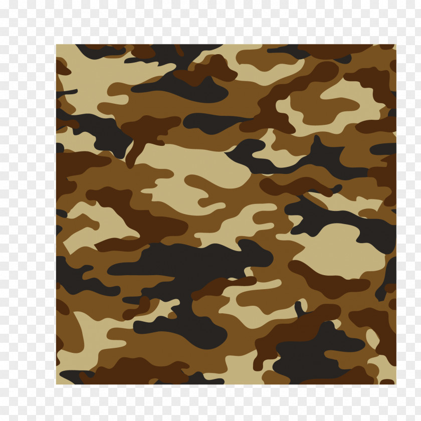 Vector Military Camouflage Yellow Brown Patterns Multi-scale Wallpaper PNG
