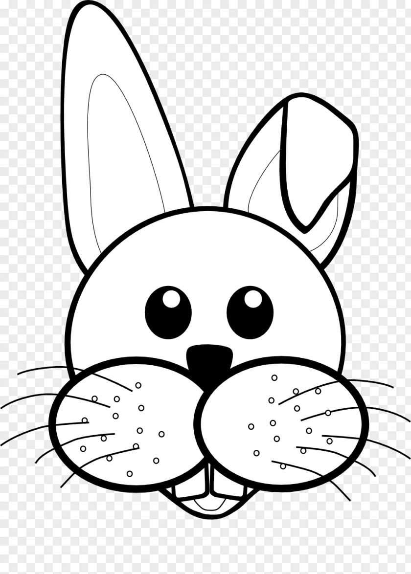 Black And White Easter Bunny Rabbit Clip Art PNG