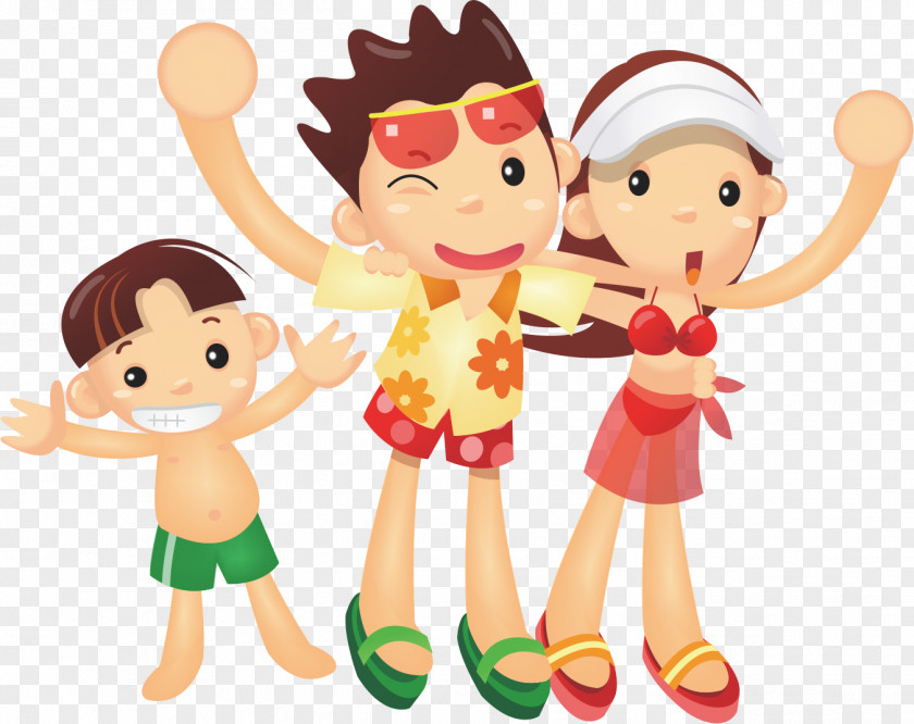 Great Swimming Cartoon Seaside Resort Clip Art PNG