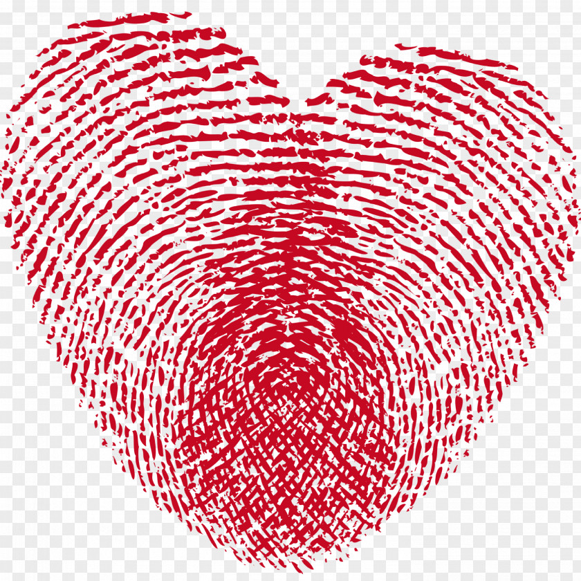 Heart Fingerprint Raster Graphics Clip Art PNG