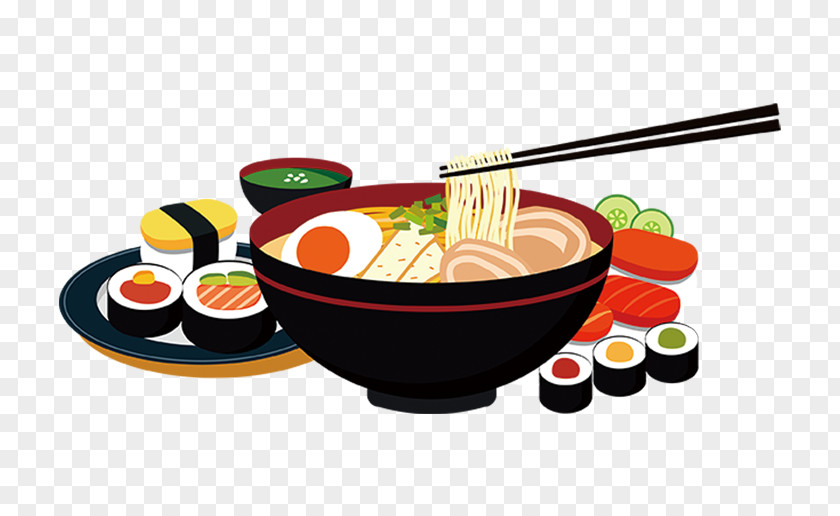 Noodle Sushi Ramen Japanese Cuisine Tempura Fast Food PNG