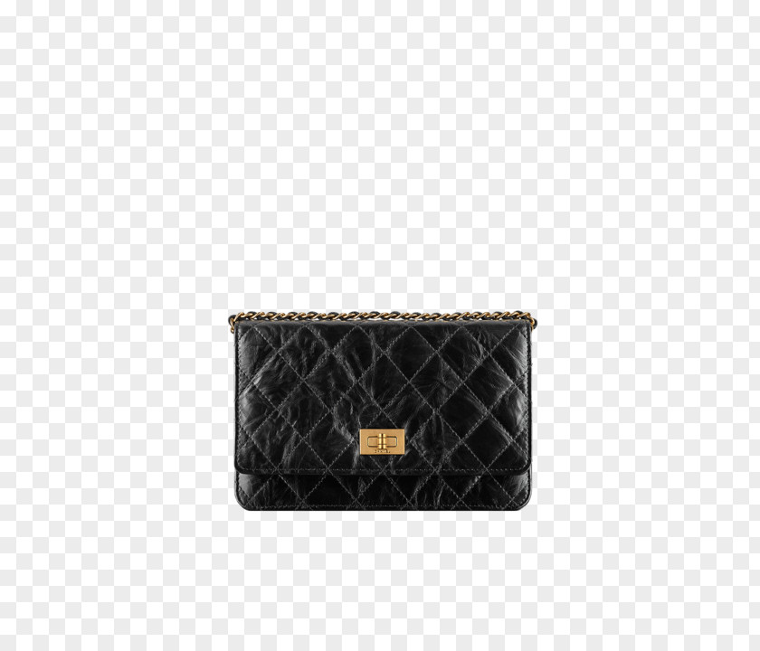 Black And Gold Chanel 2.55 Handbag Wallet PNG
