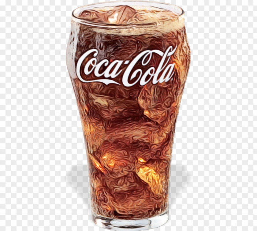 Carbonated Soft Drinks Pint Glass Coke Can Background PNG