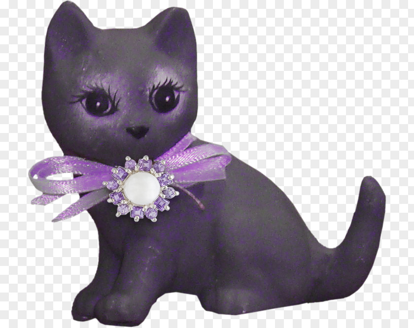 Cute Purple Cat Toy Whiskers Kitten Black PNG