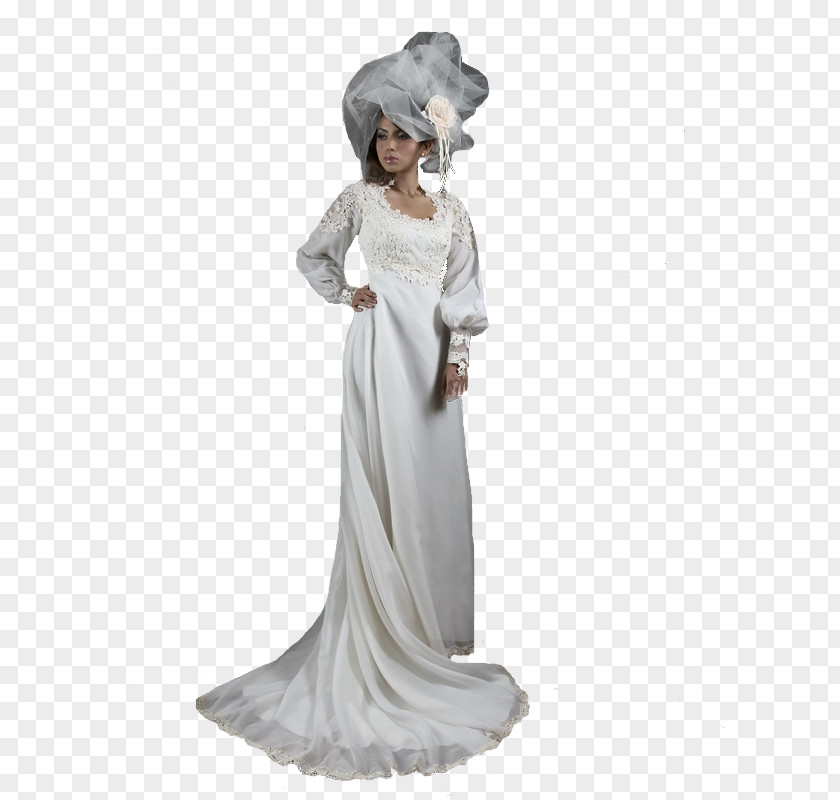 FormAl Wear Women Wedding Dress Bride Gown PNG