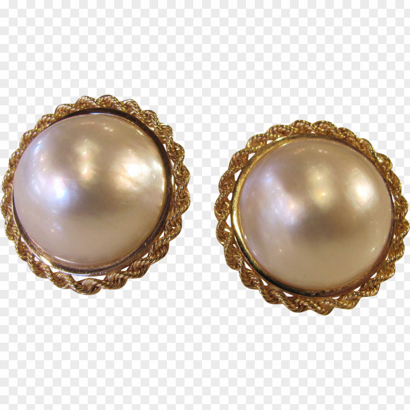 Gold Pearl Earring Colored Jewellery PNG