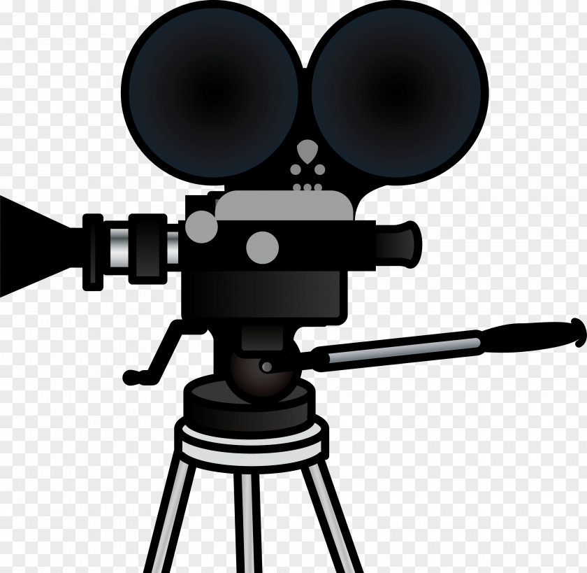 Old Film Photographic Movie Camera Vector Graphics Clip Art PNG