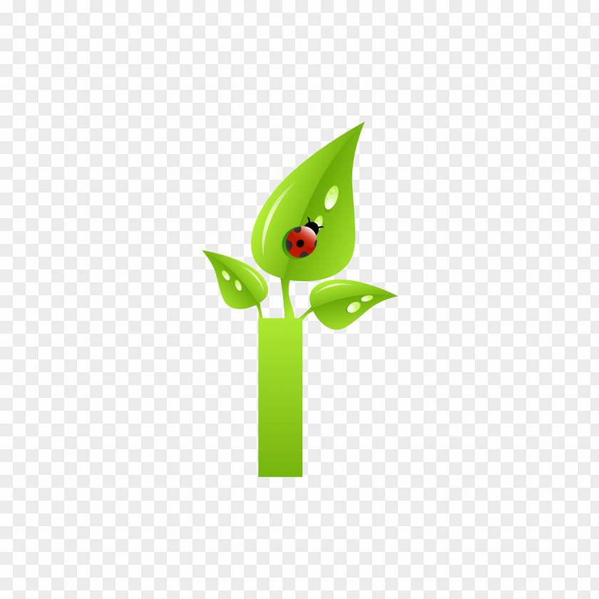 Green Plant Alphabet I Letter PNG