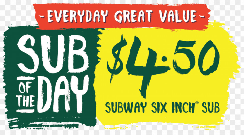 Vegetable Fast Food Subway $5 Footlong Promotion Submarine Sandwich Restaurant PNG