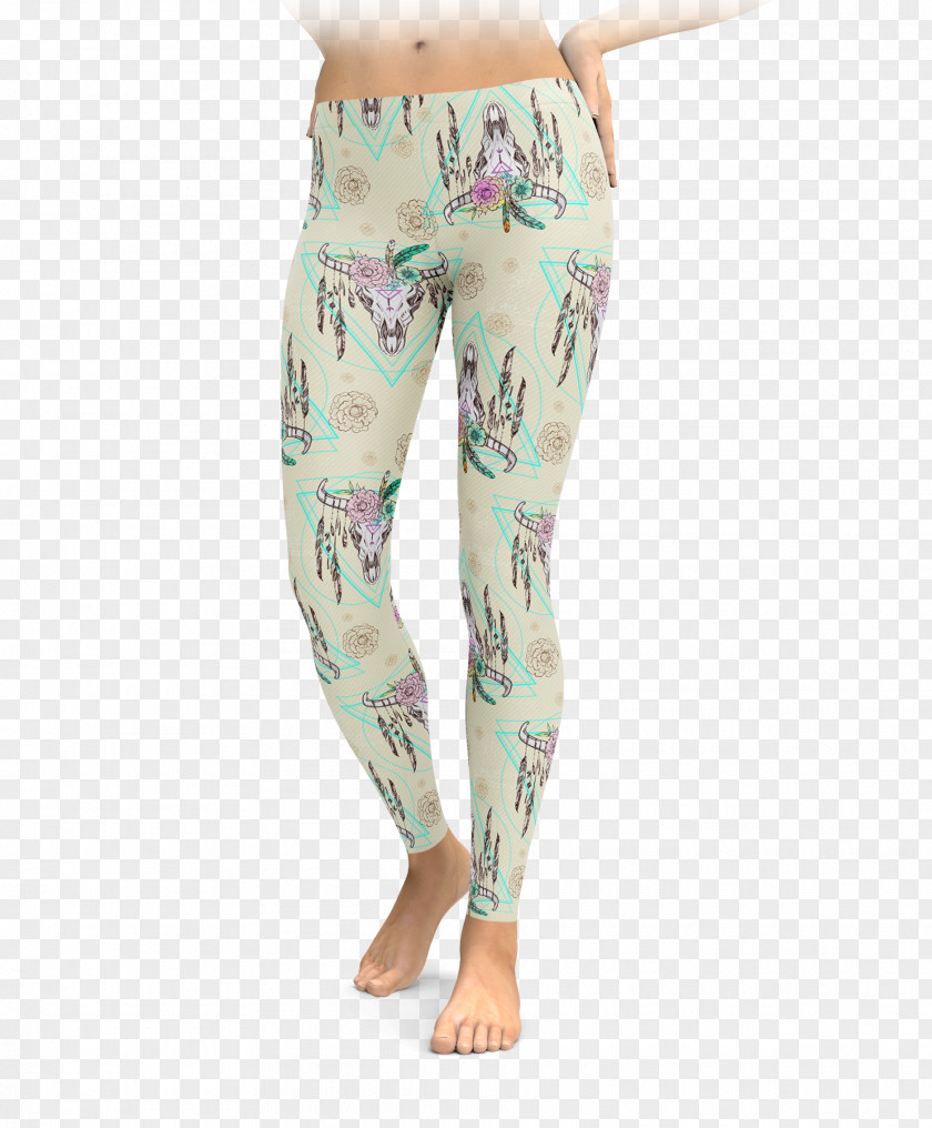 Longhorn Leggings Horse Siberian Husky Tights Pants PNG