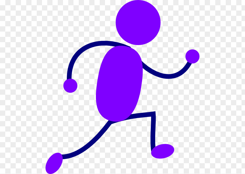 Purple People Cliparts Stick Figure Running Clip Art PNG