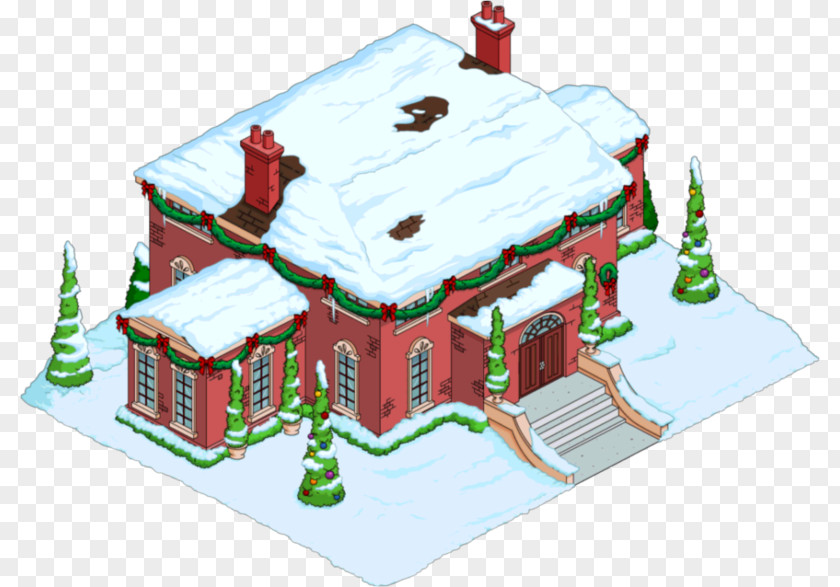 The Simpsons: Tapped Out Rainier Wolfcastle Apu Nahasapeemapetilon Christmas Manor House PNG
