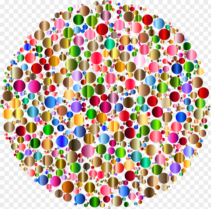 Colorful Fractal Color Circle Clip Art PNG