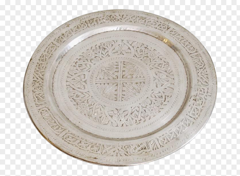 Silver Tray Platter Metal Table PNG