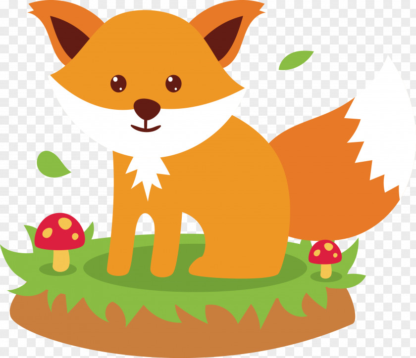 The Fox On Grass Hedgehog Animation Cartoon PNG