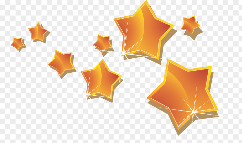Yellow Pentagonal Star Decoration Pattern Euclidean Vector PNG