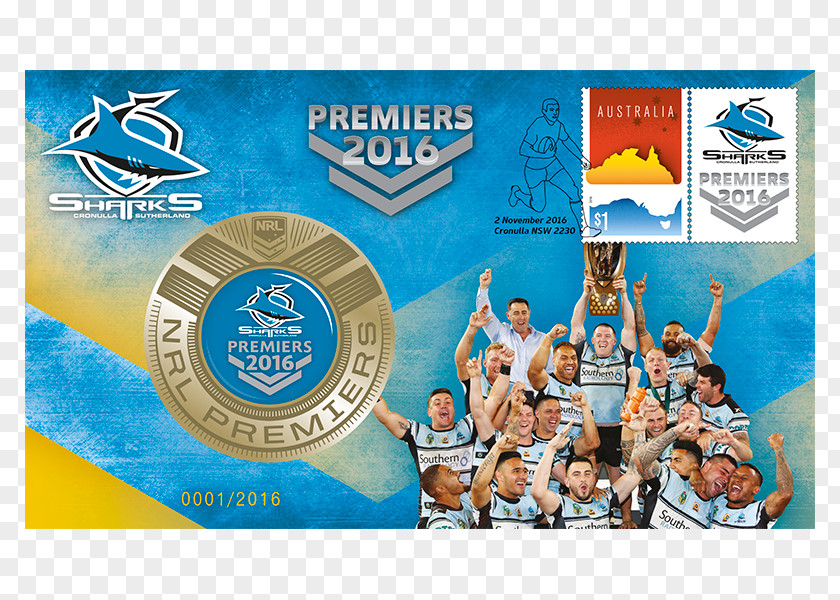 Cronulla-Sutherland Sharks 2016 NRL Grand Final National Rugby League Australian Premiers PNG