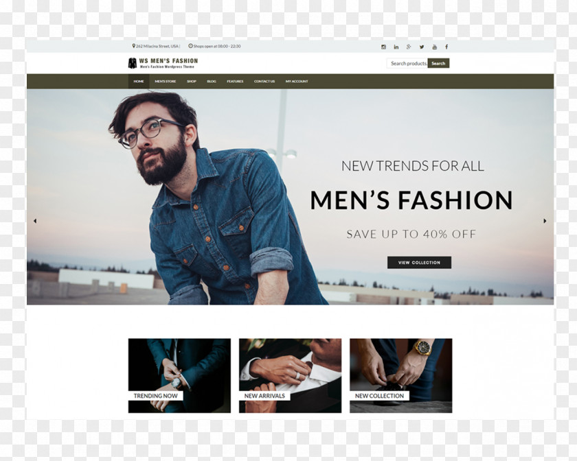 Fashion Boutique Responsive Web Design WooCommerce E-commerce Theme PNG
